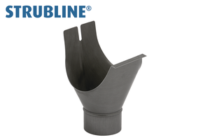 Rinnenstutzen kurz 250/ 75 mm 160 "Strubline" - Zink vorbew. Spenglereihalbfabrikate