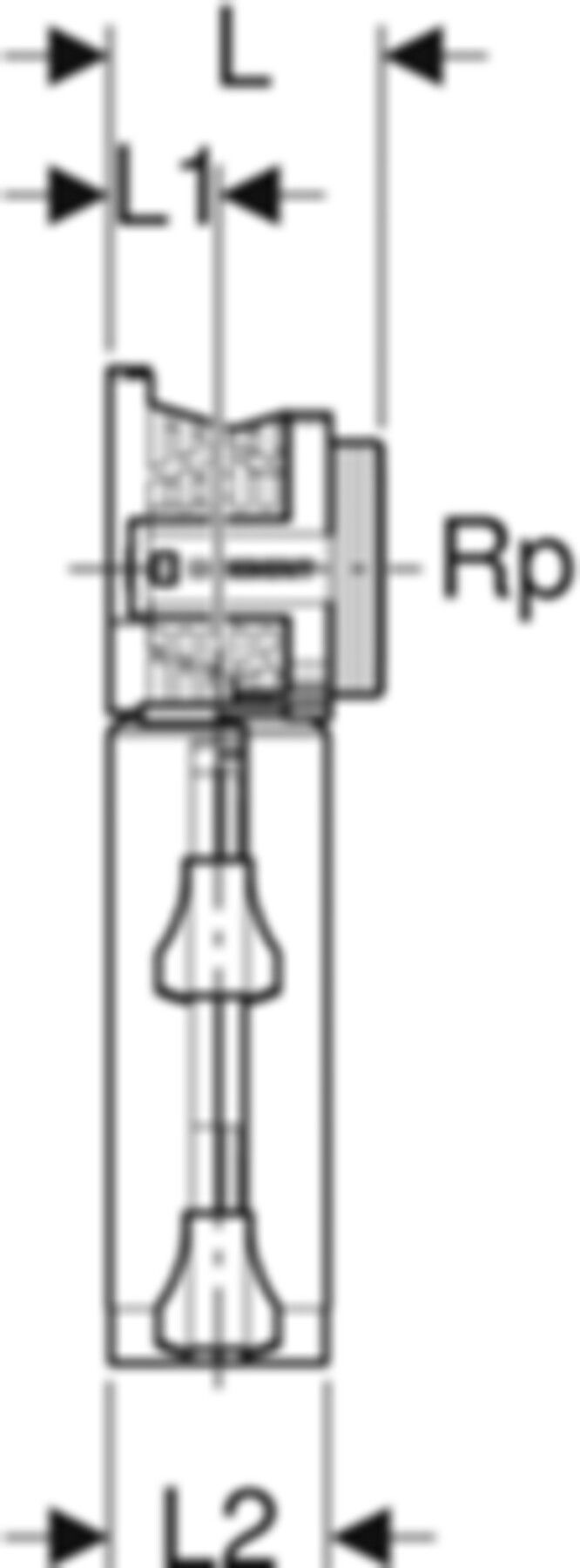 Doppeldose 90° 1/2" 650.689.00.3 für MasterFix - Geberit FlowFit-Rohre/Formstücke
