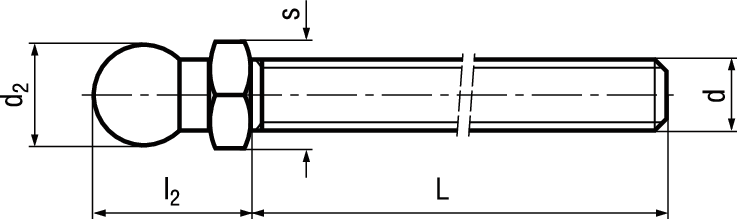 Bolzen Elesa® SM für Unterl St vz BN20065 302561SM-14-M16x168 - Bossard Schrauben