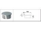 Rohrkappe Vollmaterial gerade m. Radius 42.4 x 2.0 mm geschliffen 126792 - INOXTECH-Handlauf-/Geländer-System