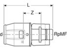 Übergang 14mm-1/2" 649.501.00.1 mit MasterFix - Geberit-Push Fit-Formstücke