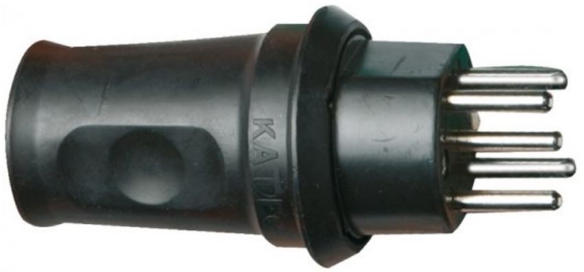 BRENNENSTUHL Gummistecker T25, 230V/400V / 16A, 5-Pol - Stromverteilung
