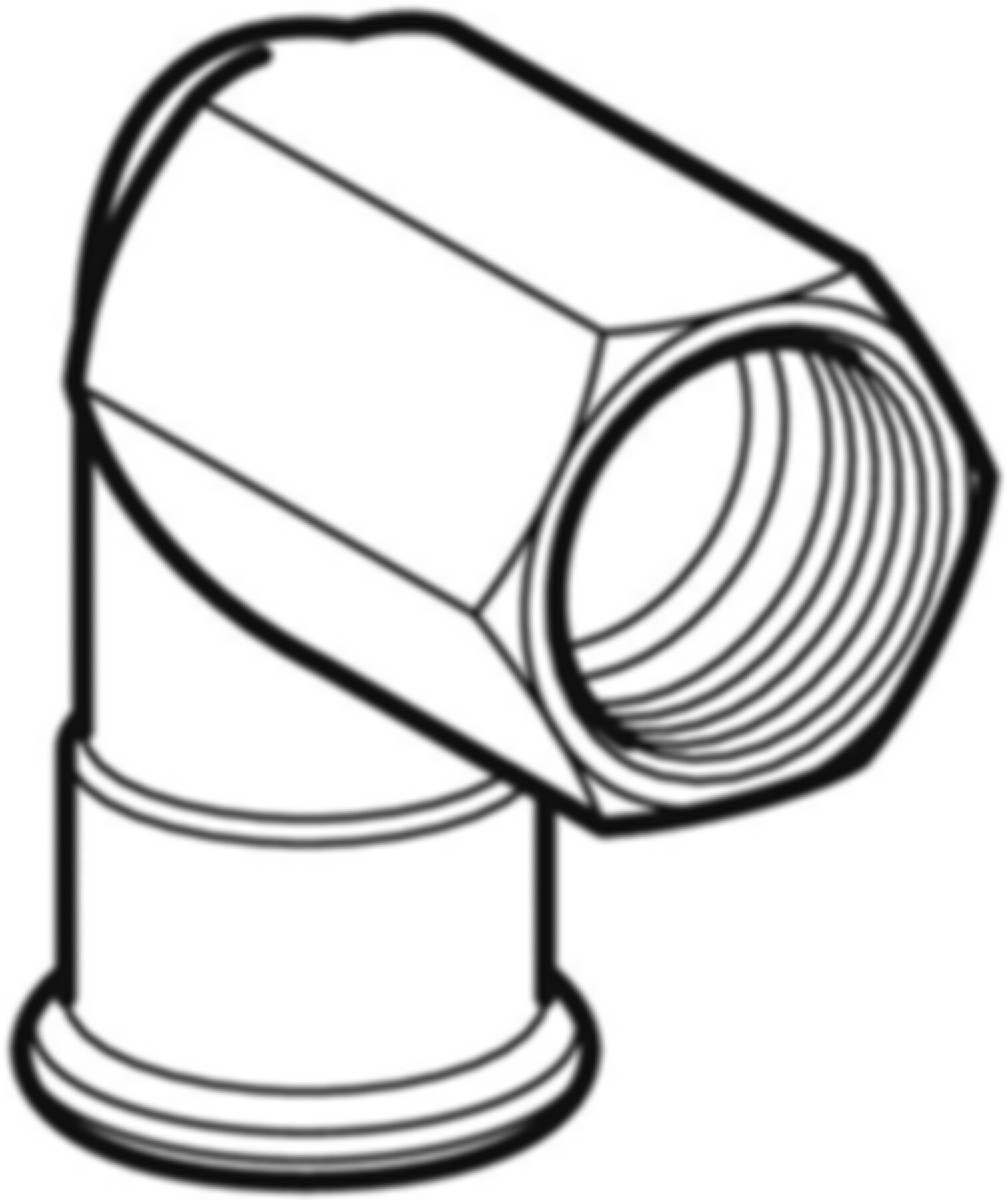 Übergangswinkel 90° m/IG 18mm-1/2" 34145 - Mapress-Gas-Formstücke