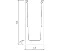 Aluminium U-Profil Ganzglasgeländer Basic Trockenverglasung, 158 x 68 mm, roh, pressblank, L - INOXTECH-Handlauf-/Geländer-System
