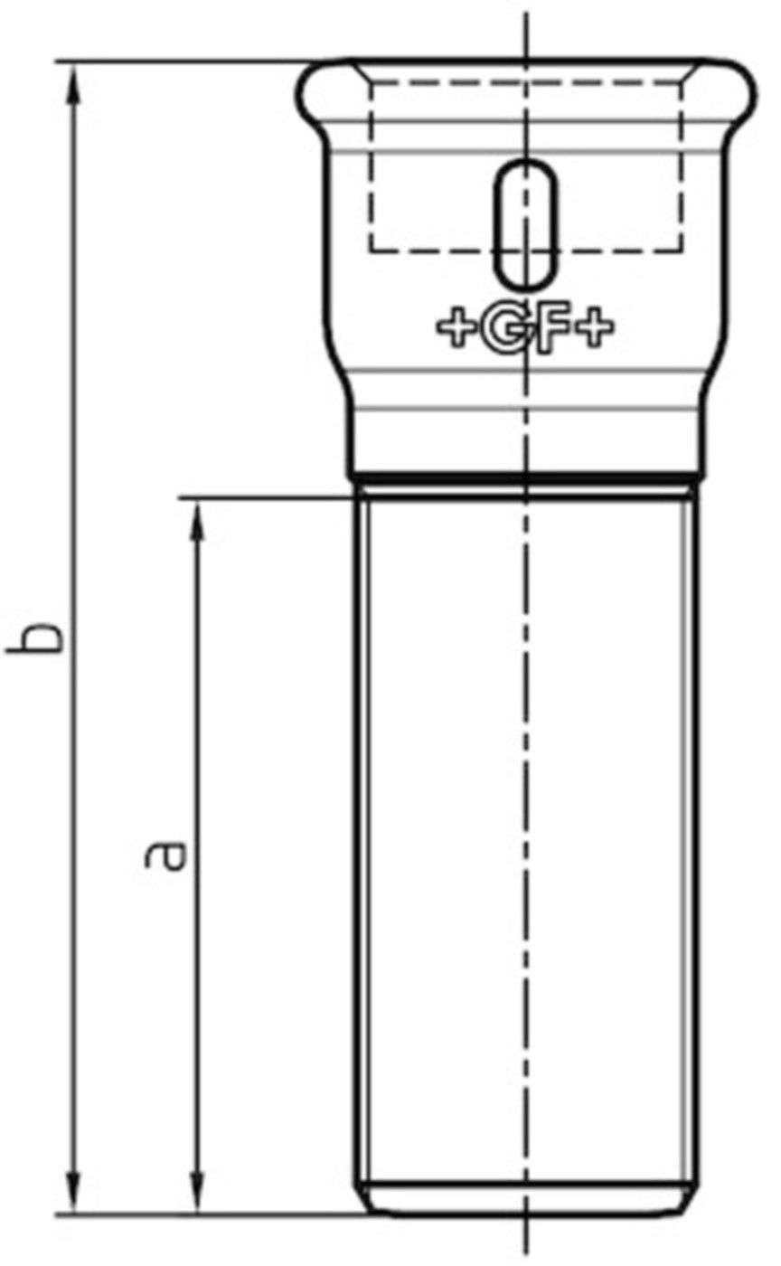 Langgewinde-M. 536 V 1/2" 770 536 204 - GF verz. Tempergussfittings