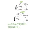 Kippautomat eingebaut für Container 4-Rad Kundenseitiger Zylinder inkl. Gusskap. Rammschutz - Container