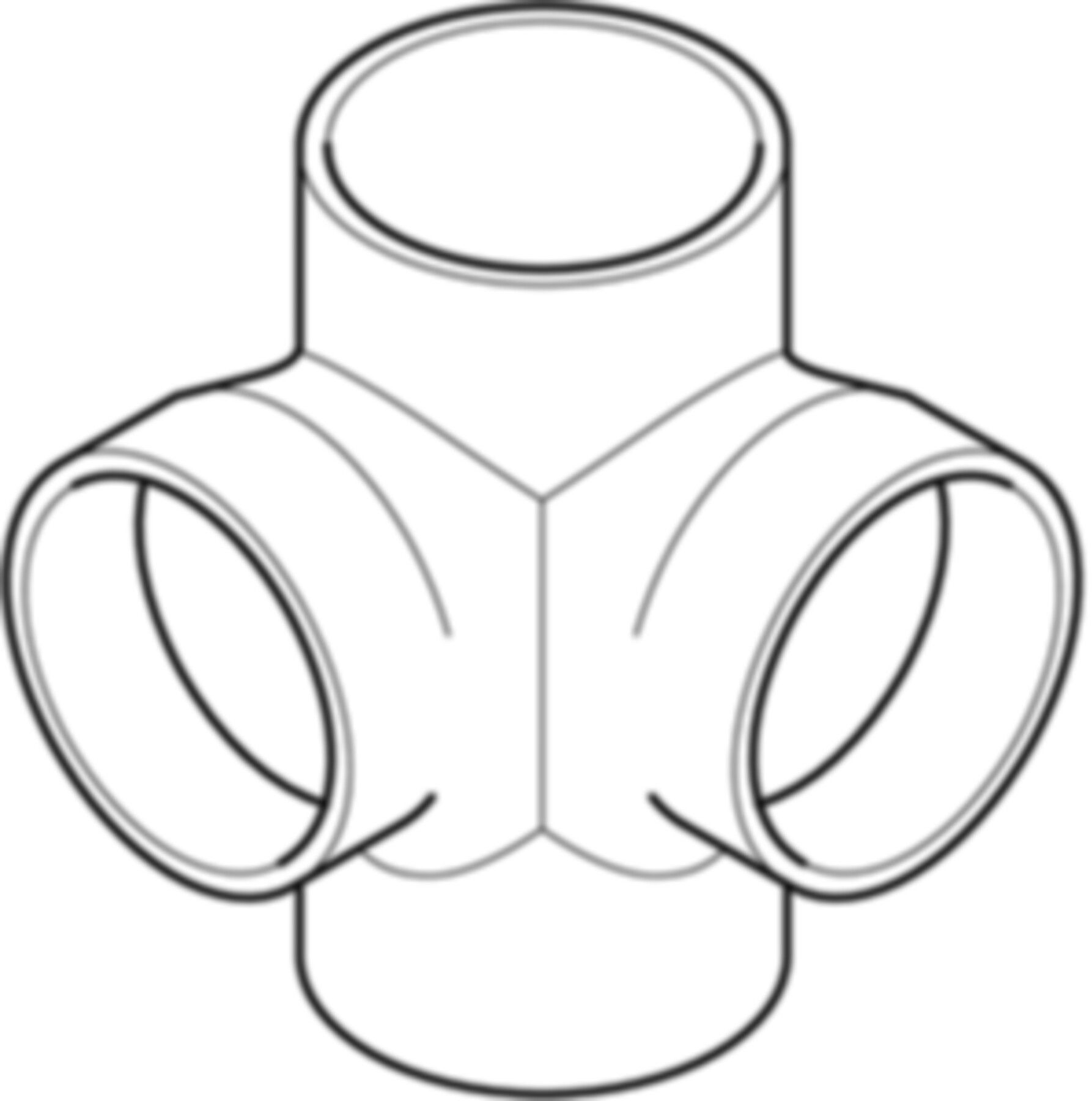 Bogeneckabzweig 88.5° 110/110mm 310.083.14.1 - Geberit-PE-Silent-Formstücke