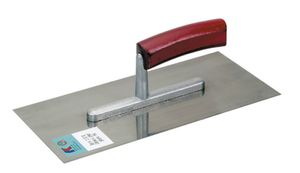 Glättekelle, Stahl, nietenlos L= 280mm, B= 130mm, mit gebogenem Heft - Bauwerkzeuge