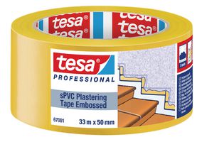 TESA Putzband gelb 33:50 quergerippt B= 50mm, L= 33m - Kleben