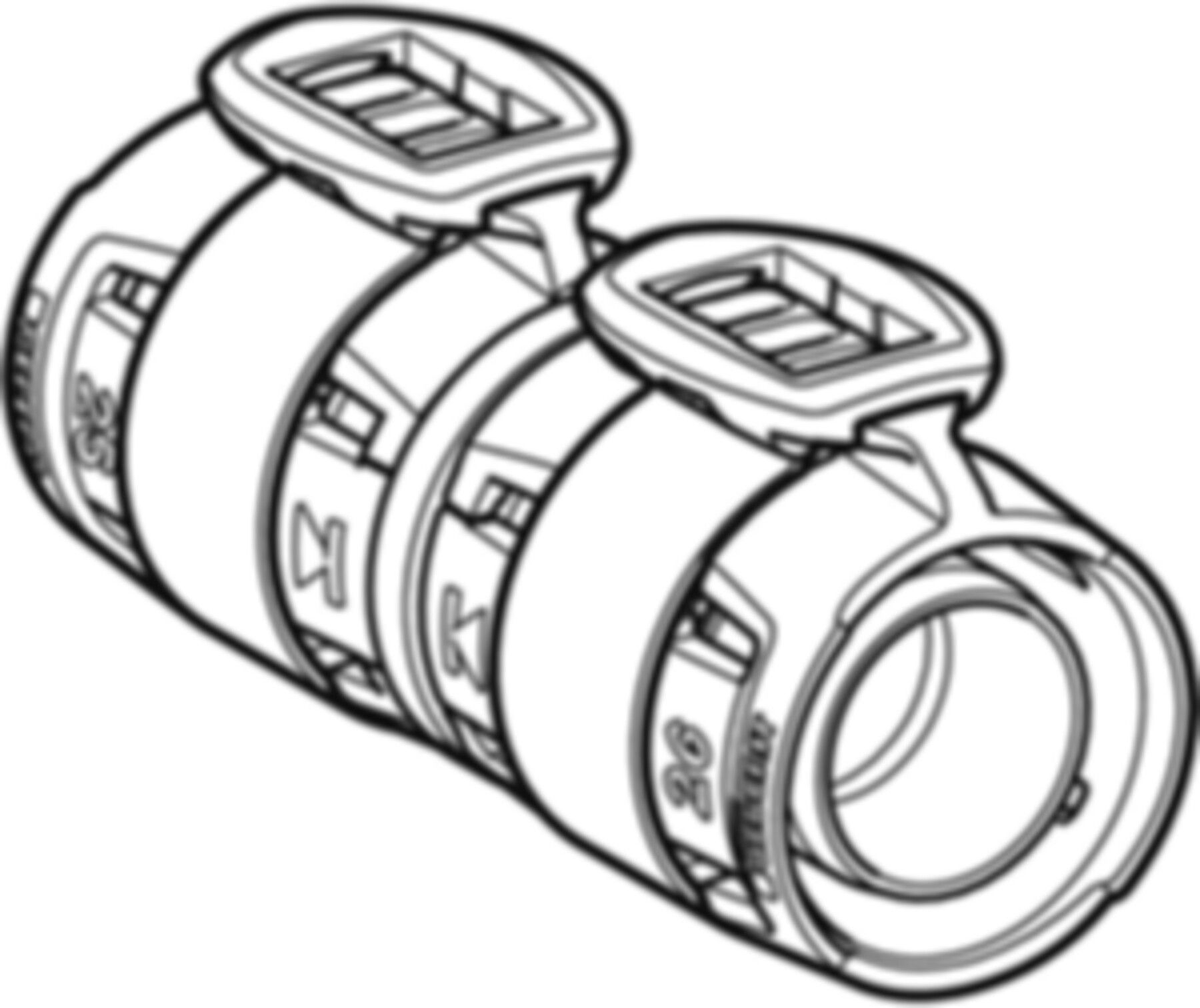 Übergang 20mm-20mm 620.091.00.1 auf Mepla - Geberit FlowFit-Rohre/Formstücke