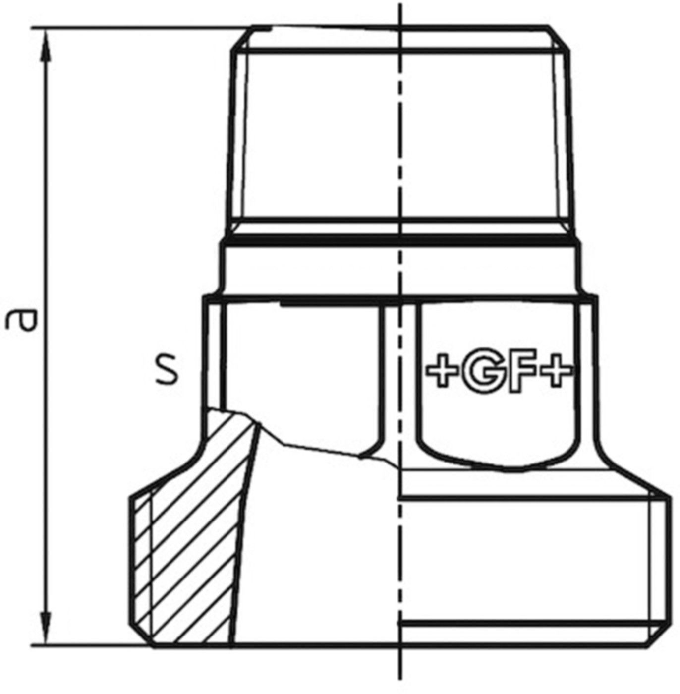 Einschraubteil 376 V 11/2"- G 21/4" 770 376 209 - GF verz. Tempergussfittings