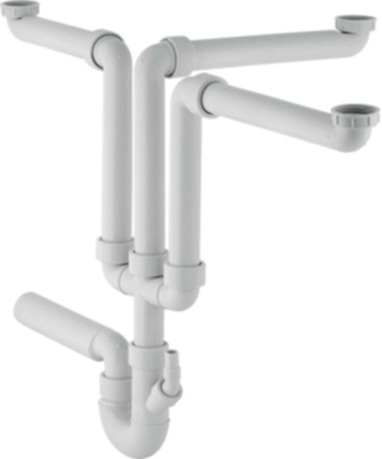 Spültischsifongarnitur PP 3-teilig d 56mm - 1 1/2" 152.808.06.1 - Geberit-Sifon + Apparateanschlüsse