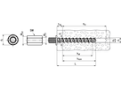 TECFI Betonschraube mit Innengewinde HXE07 Ø5/6x37/M6 HXE070606037 - Bossard Schrauben