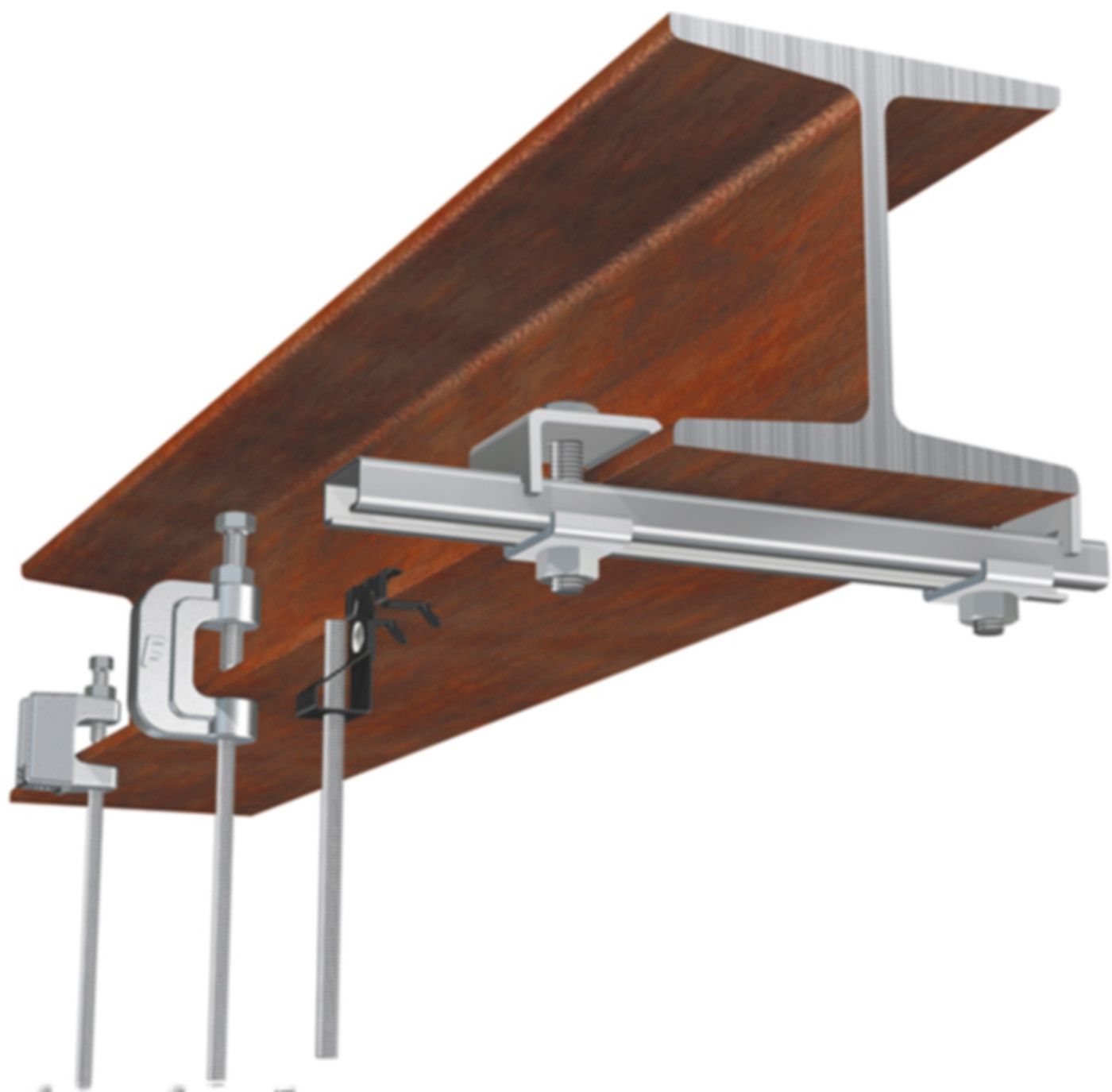 Trägerklammern KCK10 M8/M10 71537 Vertikal verstellbar - Flamco-Rohrschellen